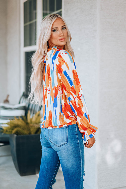 Take Your Joy Printed Long Sleeve Top