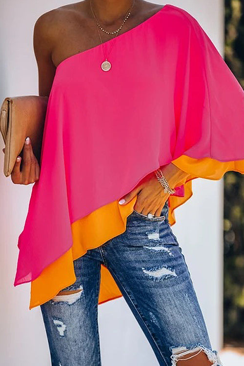 Feel Likes Summer Half Shoulder Layered Top