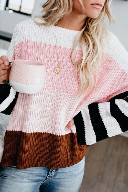 Good Vibes Multi Striped Knit Sweater - 2 Colors
