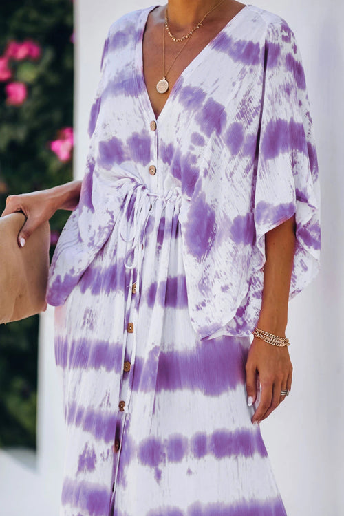 On My Mind Tie-Dye Button Up Maxi Dress - 2 Colors