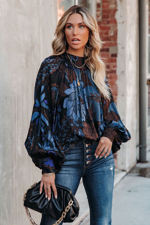 Sweet Side Printed Statement Sleeve Top