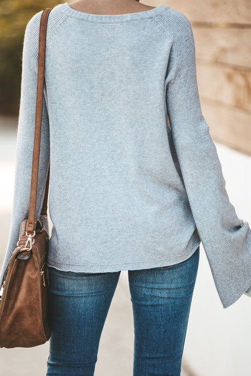 Sleepy Sunday V-Neck OL Knit Sweater - 5 Colors