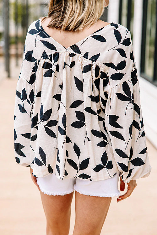 Keep Things Classy Print V-Neck Top