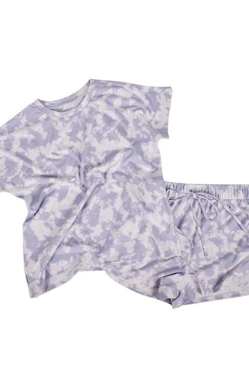 Say It Right Short Sleeve Tie-Dye Pajamas Set