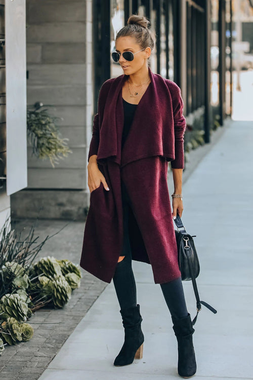 Starting Now Long Sleeve Cape Cardigan - 7 Colors