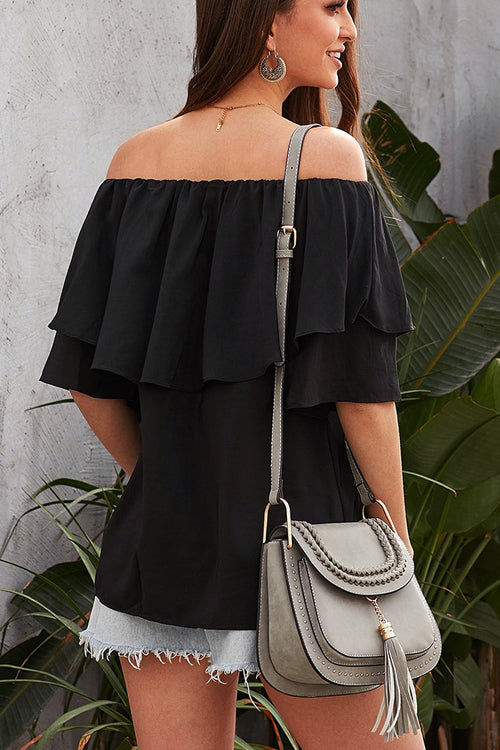 Moment of Bliss Off Shoulder Layered Top - 3 Colors