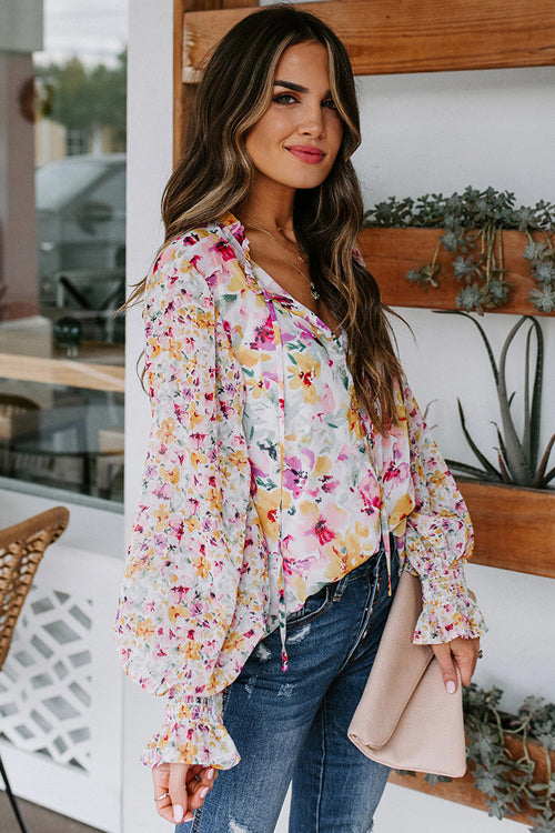 Desert Days Sheer Floral Print Top