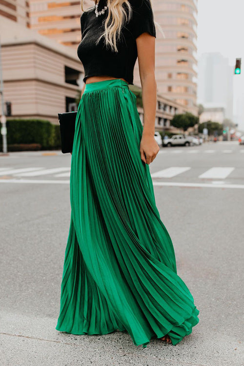 City View Pleated Maxi Skirt - 6 Colors