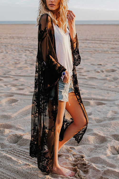 Vest With the Best Lace Embroidery Duster - 2 Colors