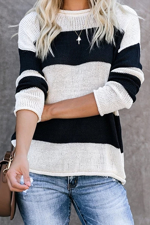 In My Arms Striped Knit Sweater - 2 Colors