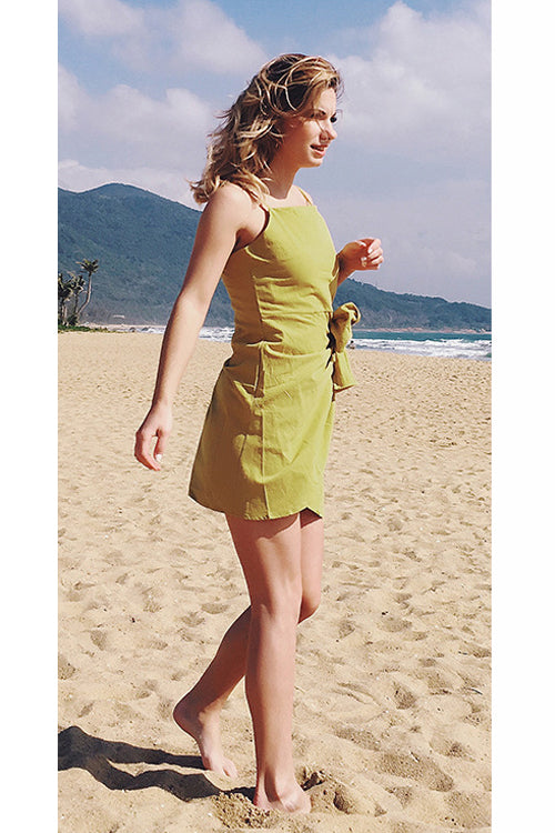 Spaghetti Bowknot Mini Dress