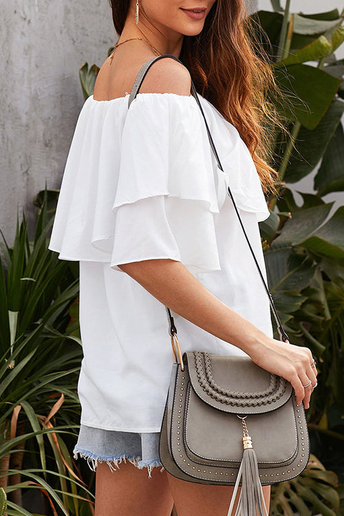 Moment of Bliss Off Shoulder Layered Top - 3 Colors