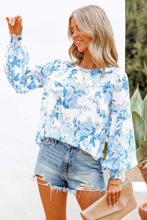 Beauty And A Breeze Print Smocked Top - 2 Colors