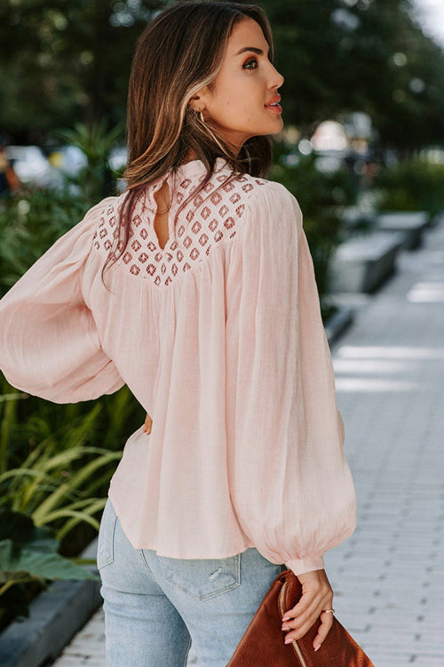 Romantic History Lace Balloon Long Sleeve Top - 6 Colors