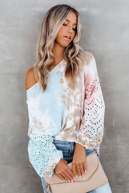 I‘m Your Girl Tie-Dye Print Knit Sweater