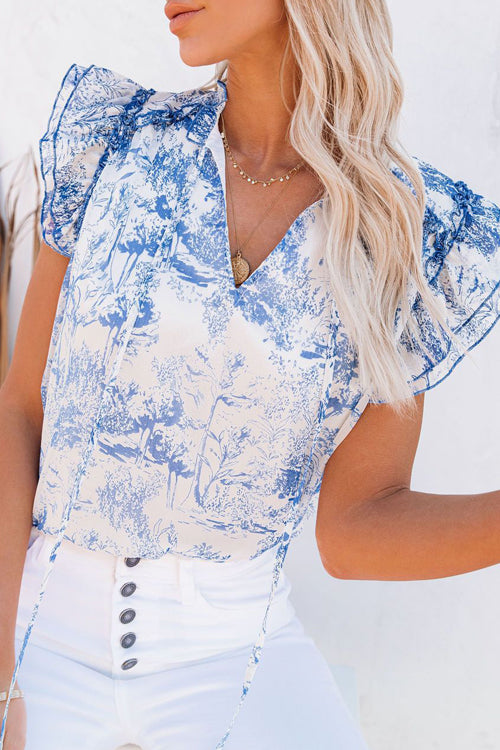 Love In The Summer Printed Sleeveless Top