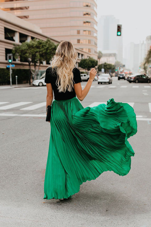 City View Pleated Maxi Skirt - 6 Colors
