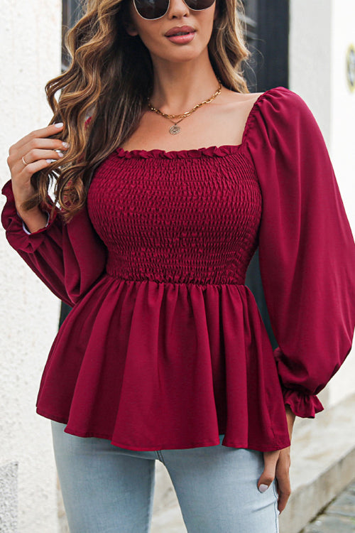 See You There Statement Sleeve Smocked Top - 6 Colors