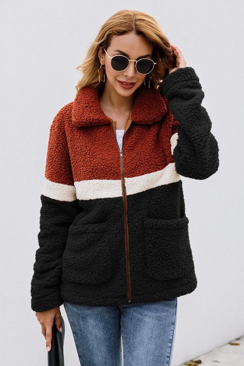 Love You More Zip Up Teddy Coat - 3 Colors