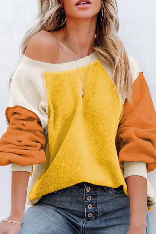 Feeling Fab Teddy Color Block Pullover - 5 Colors