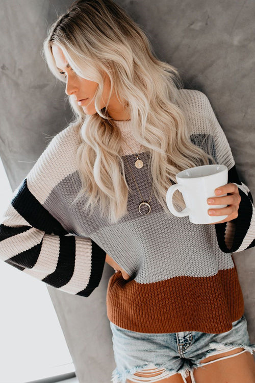 Good Vibes Multi Striped Knit Sweater - 2 Colors