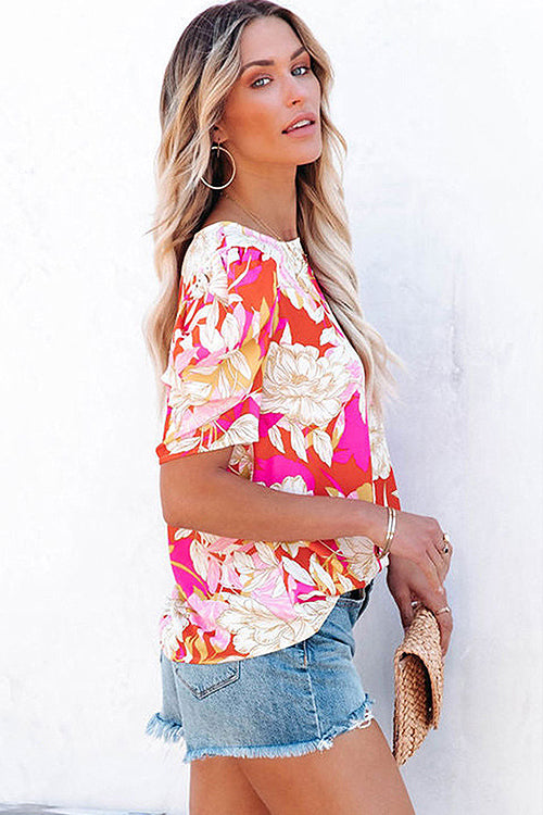 Love Life Floral Print Puff Sleeve Top - 2 Colors