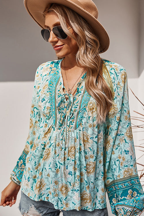 Flourishing Dreams Boho Printed Top - 5 Colors