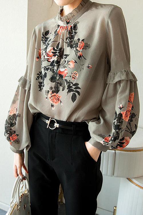 Love Of Romance Print Statement Sleeve Top - 2 Colors