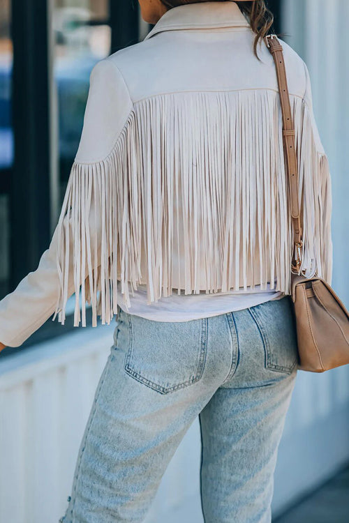 At Your Best Tassel Fringe Faux Suede Shacket - 7 Colors