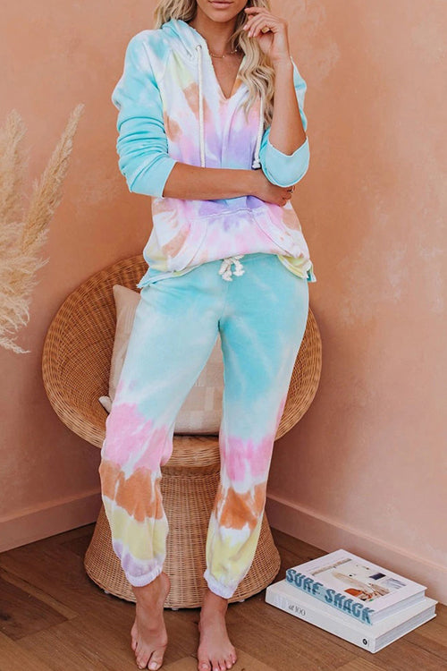 Sweet Sunrise Tie-Dye Long Sleeve Suit - 4 Colors