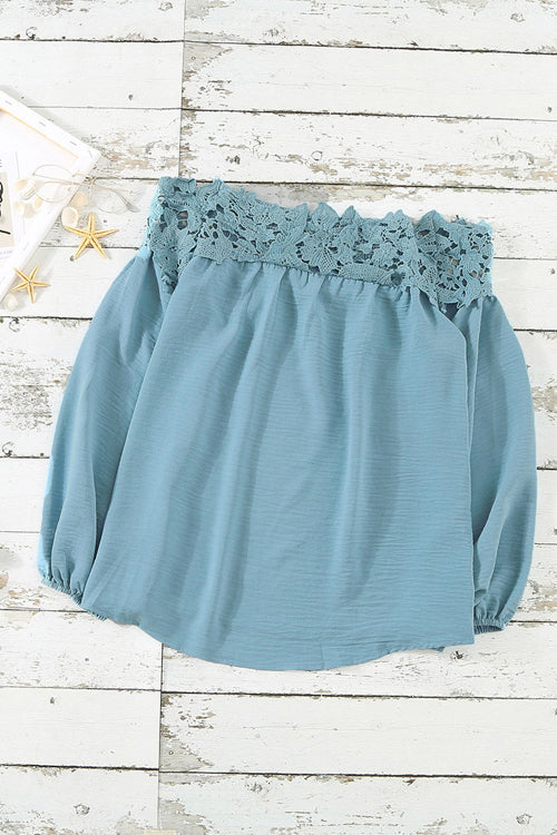 Elegant Outlook Lace Off The Shoulder Top - 3 Colors