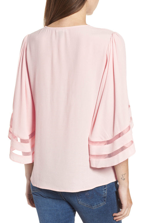 Sweetly Charmed V-Neck Bell Sleeve Top - 5 Colors