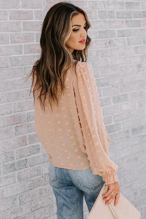 Easily Loved Polka Dot Lace Up Top - 2 Colors