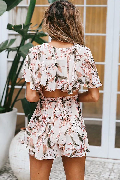 Watch the Sunset Back-hollow-out Romper