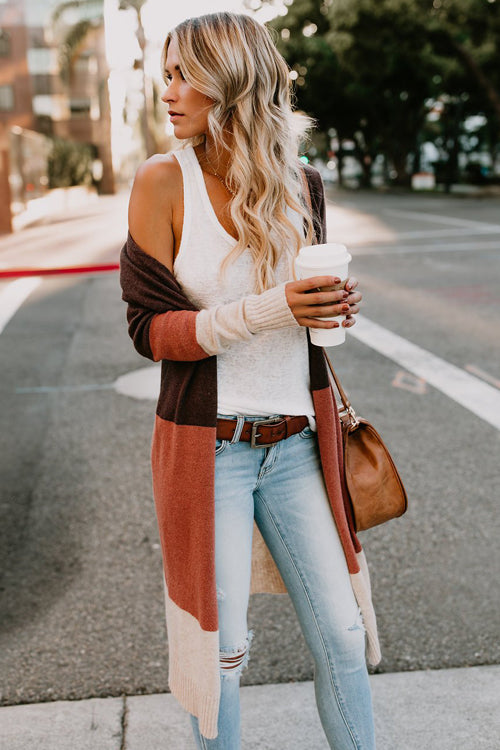 Simply Amazing Blush Stripe Knit Cardigan