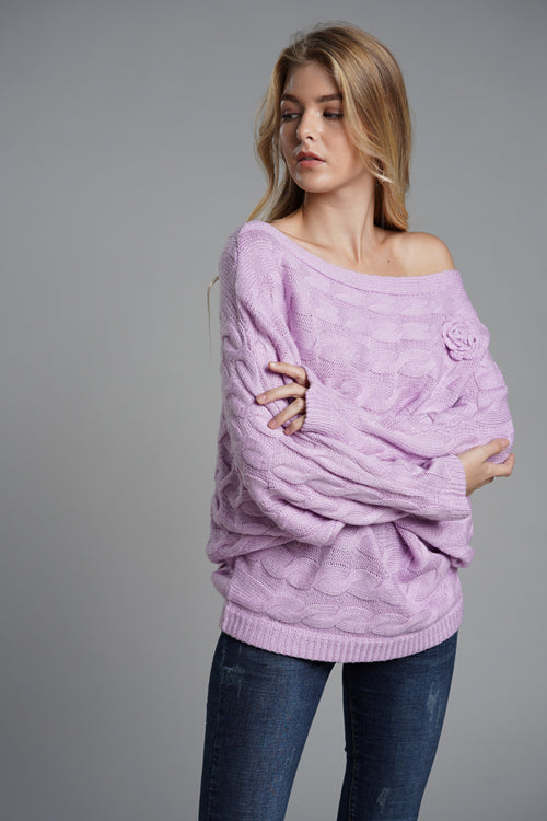 Ticket to Cozy Rose Knit Sweater - 2 Colors