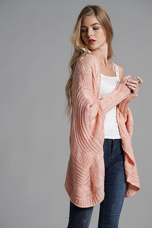 Winchester Pink Knit Cardigan Sweater