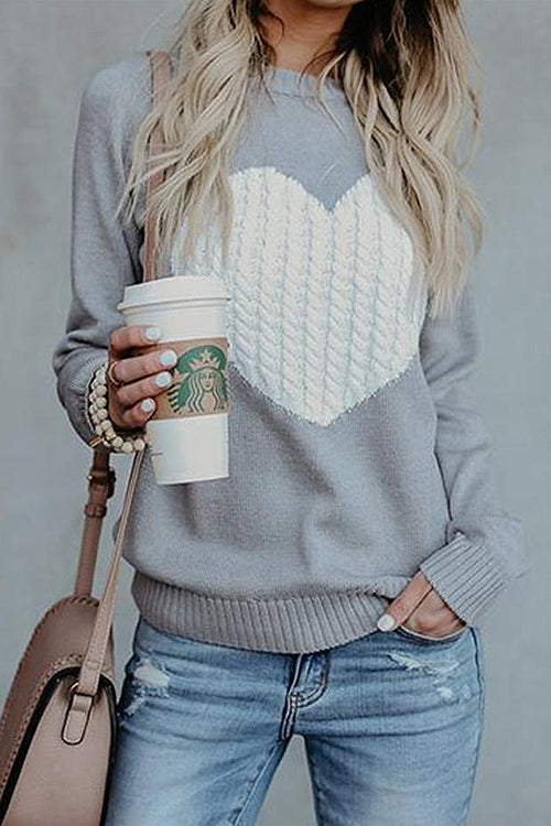 License to Love Heart Knit Sweater - 3 Colors