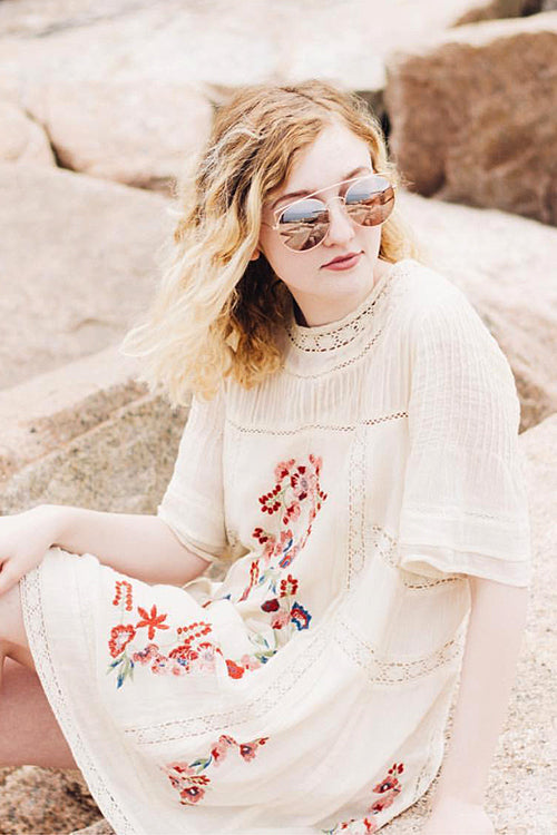 Pink Lily Vintage Embroidery Mini Dress Beetsweeti Pink Lily Vintage Embroidery Mini Dress Beetsweeti
